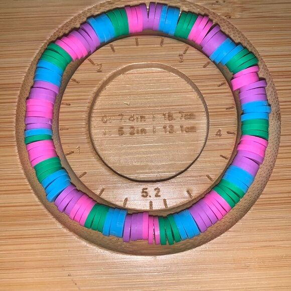 5.2 Handmade‎ Set Of Clay Bead Bracelets - Picture 2 of 5